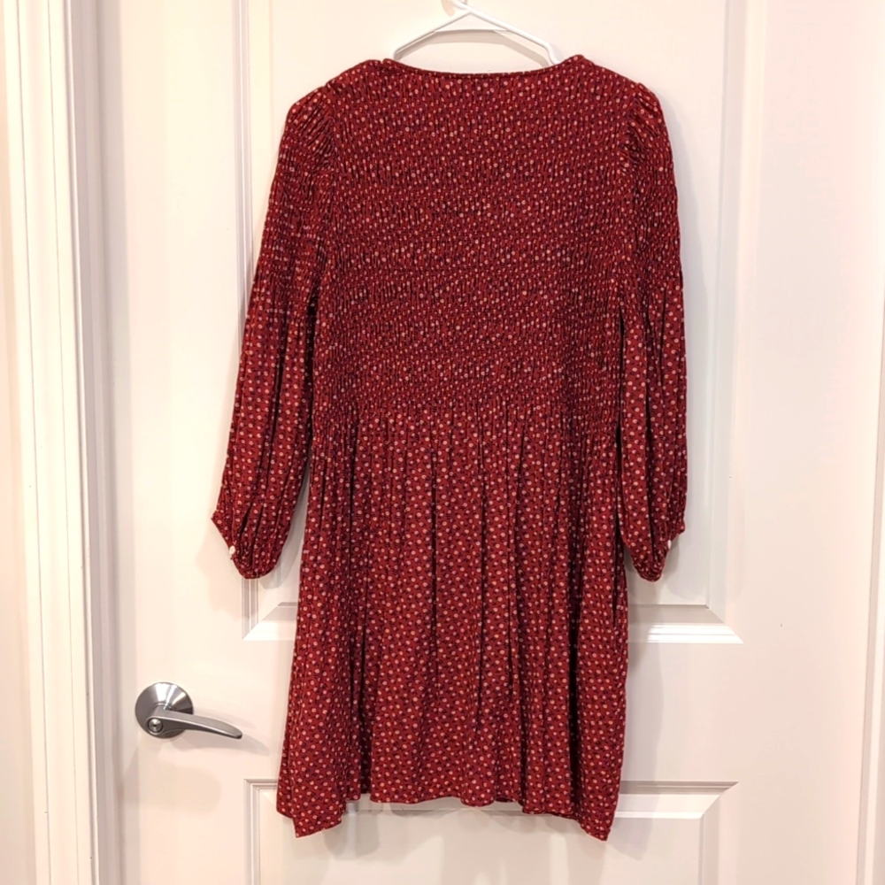 Madewell red floral mini dress, small - Picture 2 of 4